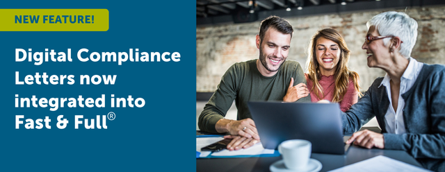 Digital compliance letters now integrated into Fast and Full