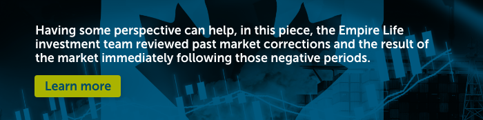 Having some perspective can help. In this piece, the Empire Life investment team reviewed past market corrections and the result of the market immediately following those negative periods.